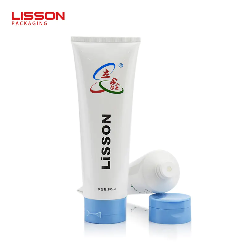 100ml empty customized squeeze face cream tube packaging with flip top cap for face wash