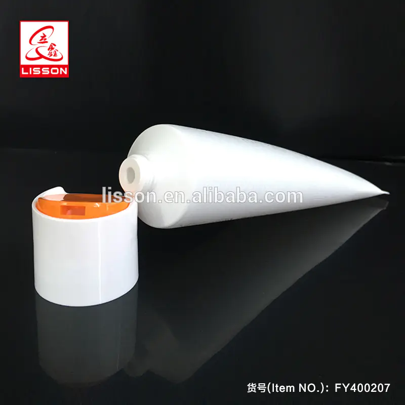 D25 To D40 Lotion Cosmetic Plastic Tube With Disc Top Cap