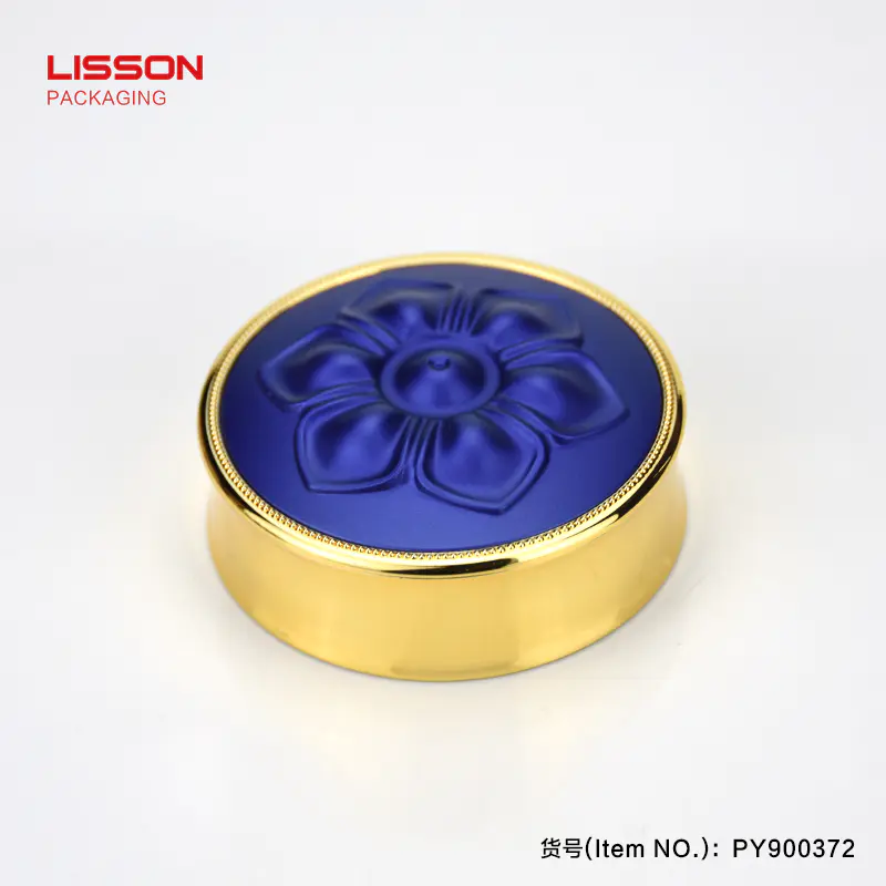 50ml luxury gold colour plastic cosmetic jar