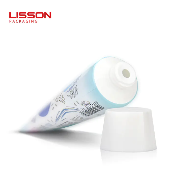 empty plastic face wash tube 120ml OEM custom facial cleansing packaging