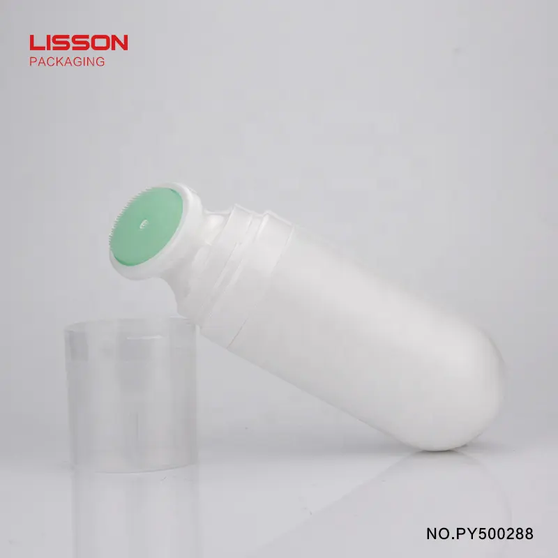 100ml empty cosmetics container bottlewith brush for face wash or face srcub