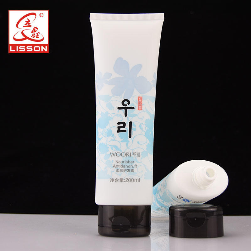 200ml Eco-friendly Oval Plastic Cosmetic Tube Packaging Facial Cleaner / Hair Cream/Body Lotion Container Tube