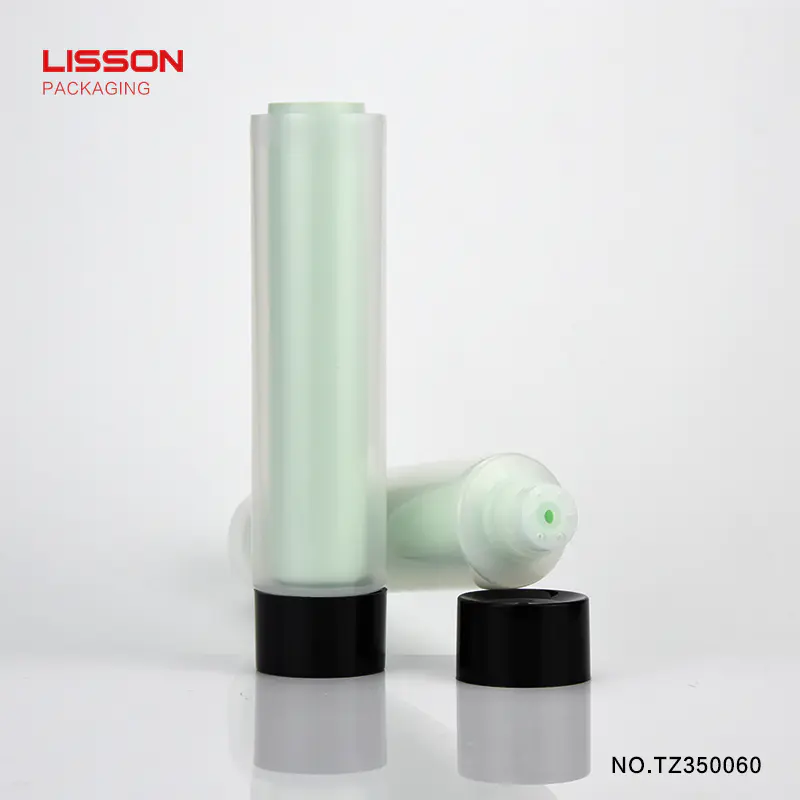 High quality Professional PE plastic tube Dual Chamber with screw on cap