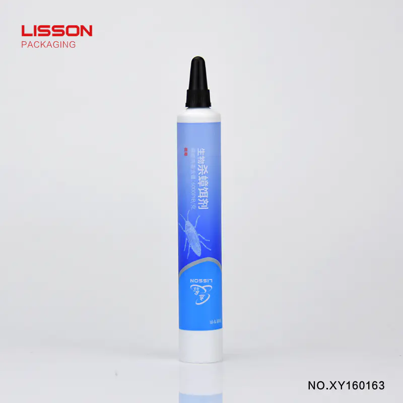 empty custom Long Nozzle Cosmetic Tube Packaging With Screw Cap For BB Cream