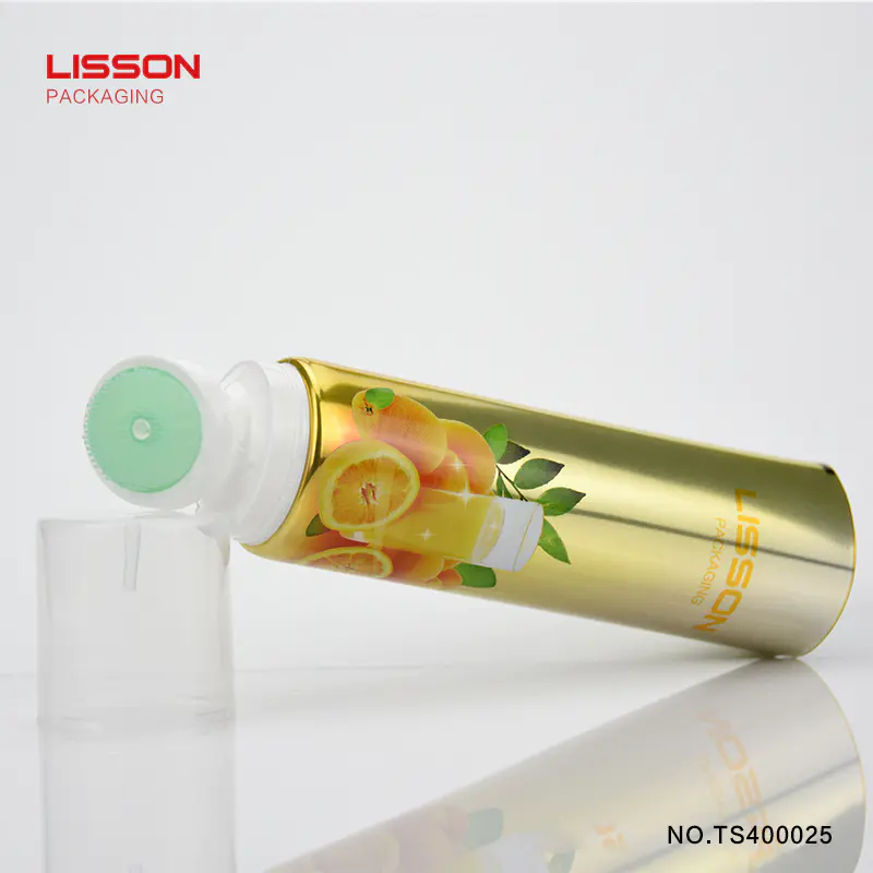 100ml empty face wash round tube with soft silicon gel brush