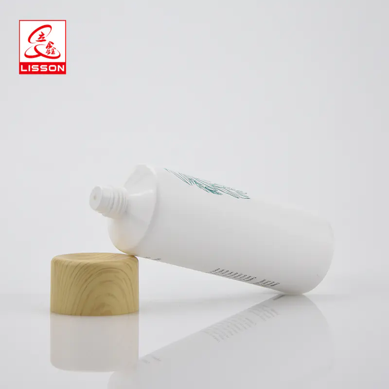 Eco-friendly Wood Cosmetic Wholesale Pe Tube Packaging With Wood Screw Cap