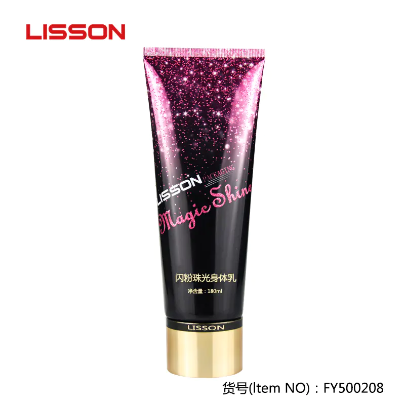 luxury empty shampoo packaging PE tube magic shine for cosmetic packaging