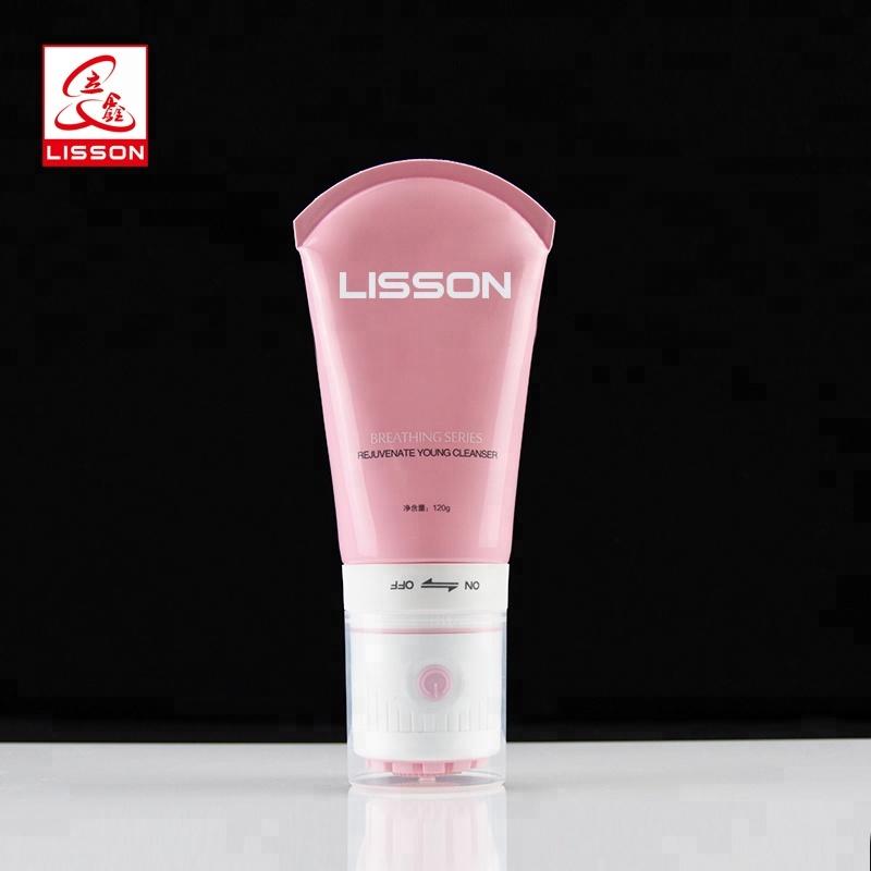Lisson D50MM 120G Empty Cosmetics Cleanser Container with Massage Silicone Head for Face Cleaning