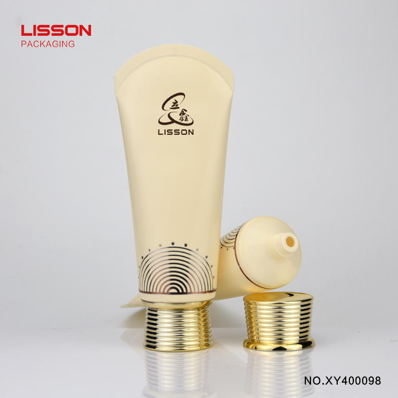 120ml luxury honey skincare face washtube packaging tube with metalized screw cap