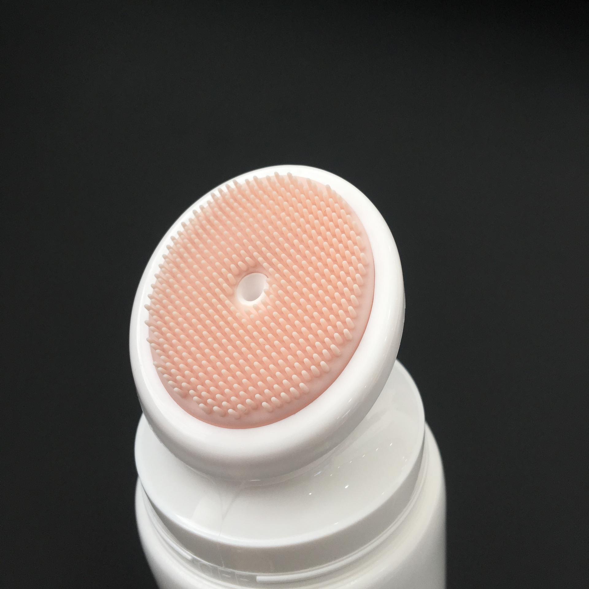 200ml packaging tubes for cream cleanser with silicone brush head plastic cosmetic