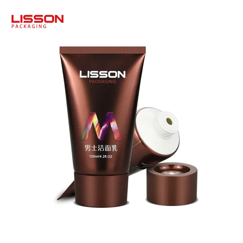 recyclable empty Plastic skincare men's face wash Tube Packaging ContainerWith Special Screw Cap