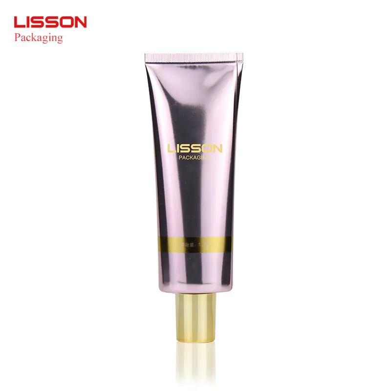 Custom 2 oz cosmetic tube luxury serum oval packaging