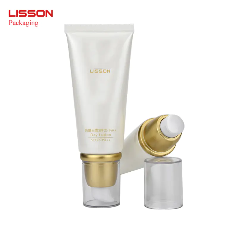 50ml Airless Pump Cosmetic /Plastic Tube Packaging for Face Cleanser/ BB cream