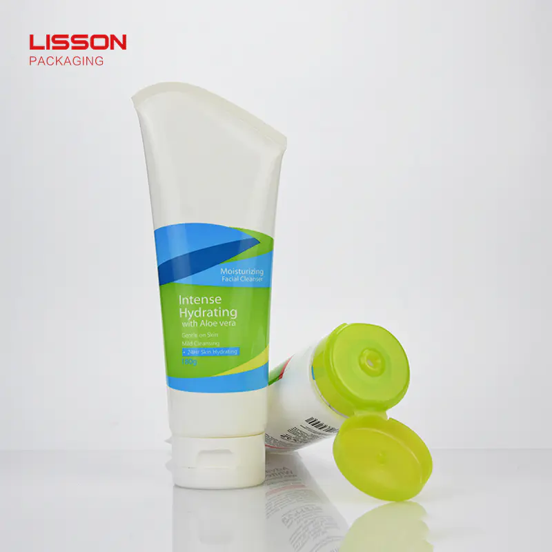 180mlBig size wholesales cosmetic skincare squeeze soft plastic tube packaging for body lotion