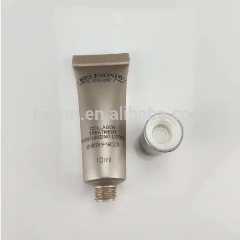 25g plastic face cream eco-friendly cosmetic tube packaging with special metalized screw cap wholesale