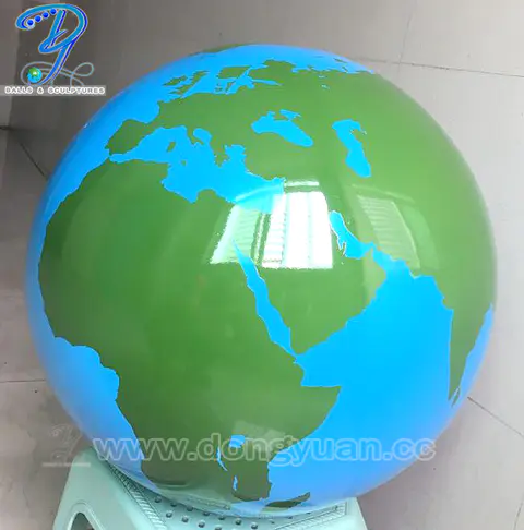 500mm Stainless Steel World Map Globe with Paint Blue and Green Color for Garden,Public Art Decoration