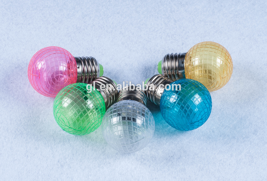 1w decoration colorful e27 led bulb P3 7 SMD