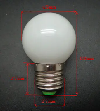 Popular night light decoration in door e27 b22 1w color led bulb housing G45 P4 5SMD many colors for your choice