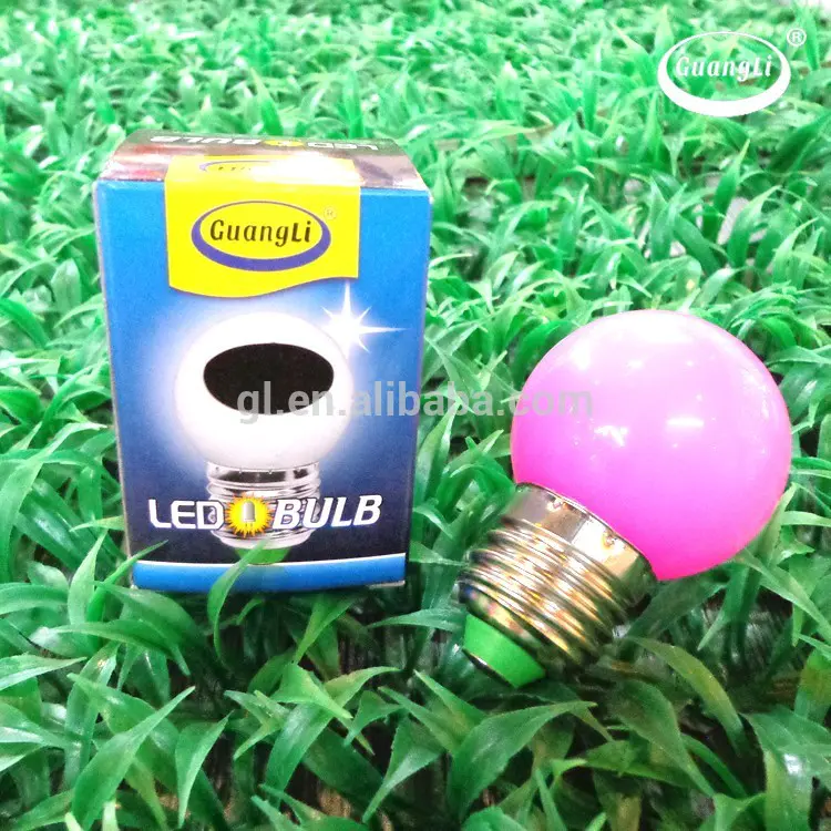Popular night light decoration in door e27 b22 1w color led bulb housing G45 P4 5SMD many colors for your choice
