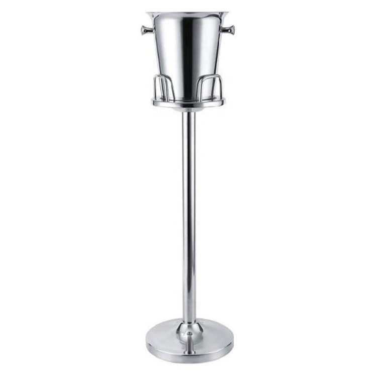 European Champagne Bucket Rack Stainless Steel KTV Bar Home Ice Bucket with Stand