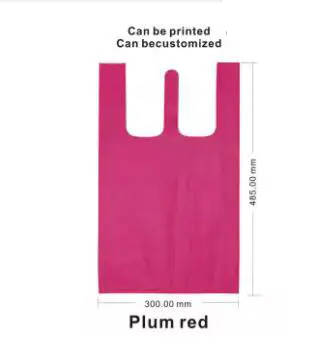 Eco-friendly Vest Bag PP Nonoven Fabric Material W-cut Bags Shopping Bags