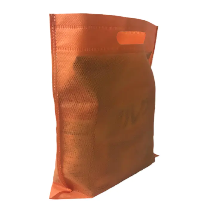 Flat shape D-cut non woven bag 100%PP nonwoven fabric vest bag reusable shopping bag