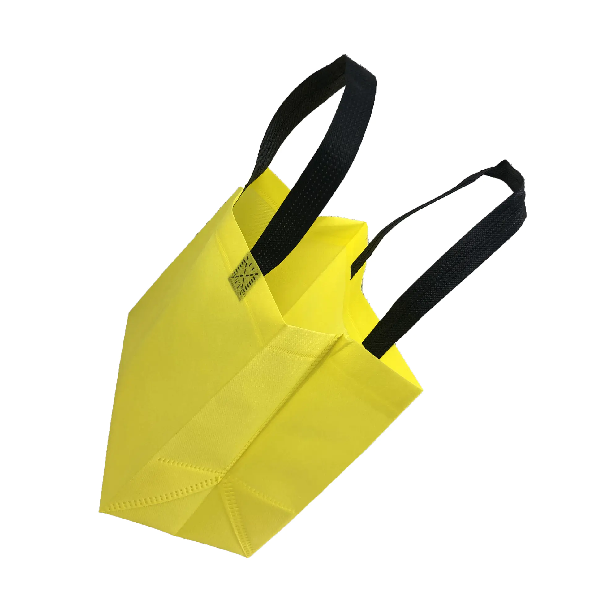 Yellow Eco-Friendly Shopping Bag Woven Bag Nonwoven Polypropylene