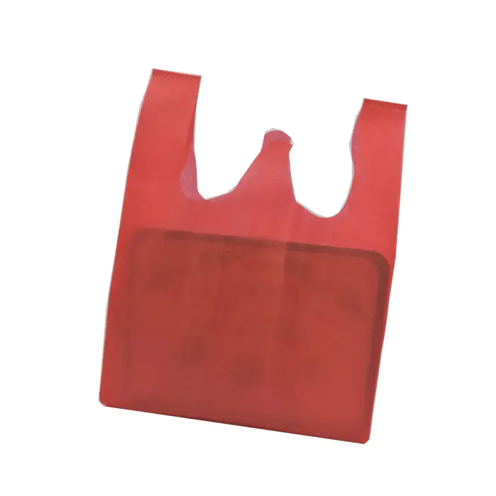 hot sale eco pp-nonwoven vest bag w-cut nonwoven bag manufacturer china