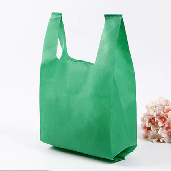 100%pp T-shirt bag nonwoven shopping bag eco-friendly non woven bag