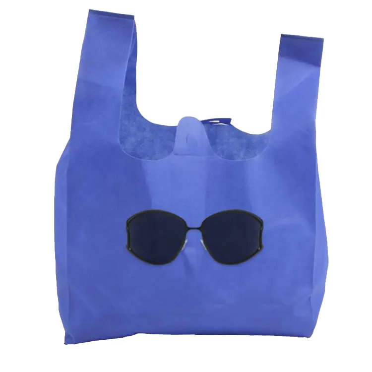 Eco-friendly Colorful 100%PP nonwoven bagT-shirt handle bag shopping bag