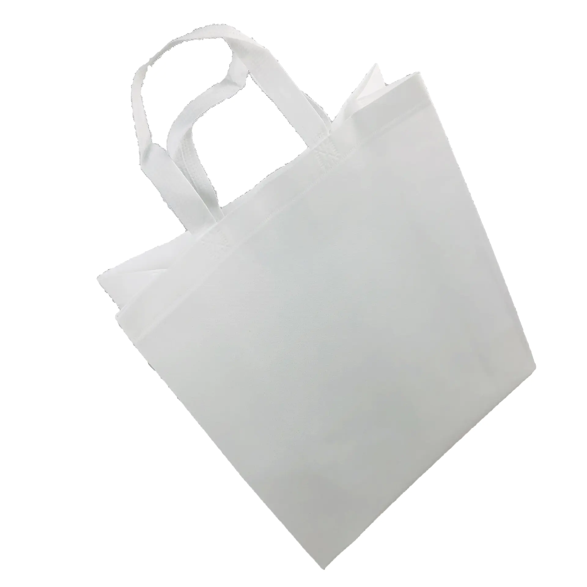 Eco-friendly reusable supermarket bags spunbond plain wholesale non woven fabric shopping bag