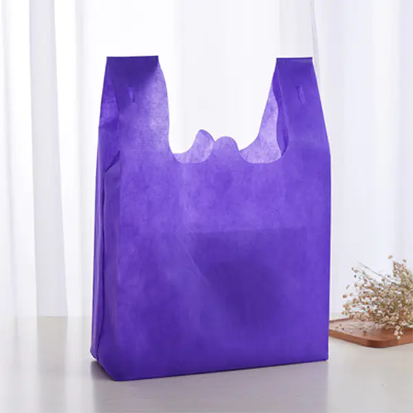 2020 new fashion nonwoven shopping bag 100% pp non woven bag eco W-cut bag