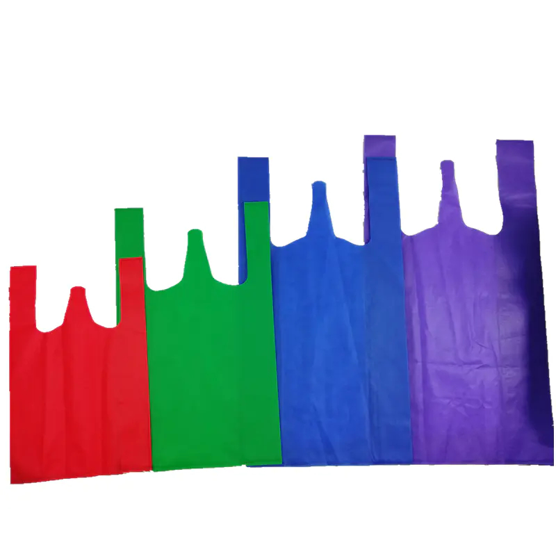 disposable bag w-cut nonwoven bag T-shirt bag manufacturer