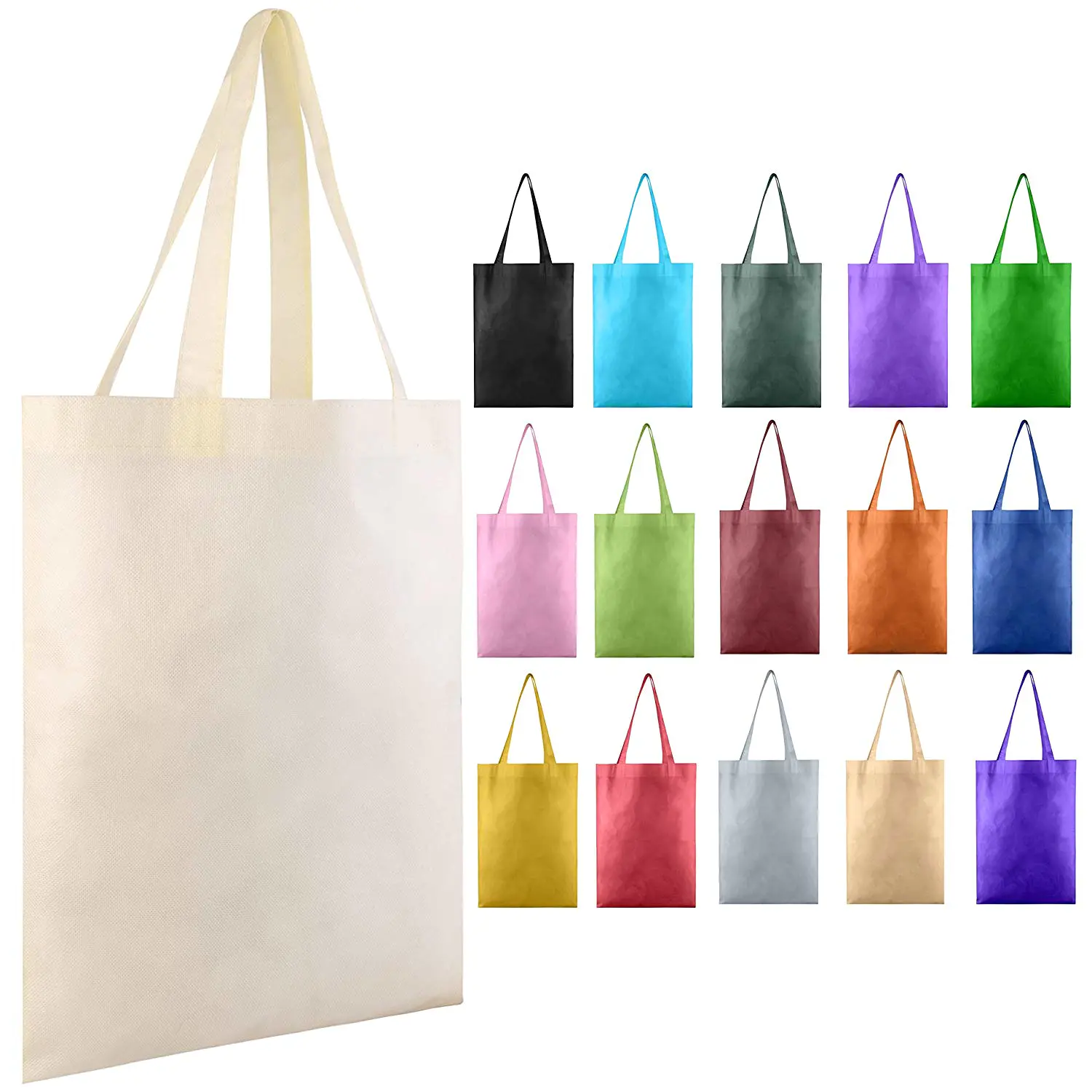Eco-friendly reusable spunbond plain wholesale non woven fabric shopping bag
