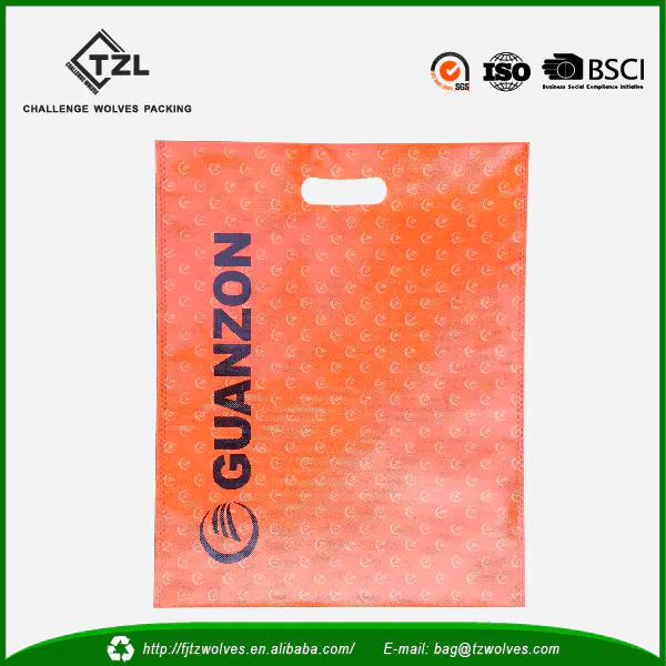 Low costDie Cut Shopping Non Woven Bag Eco-friendly D-cut nonwoven bag