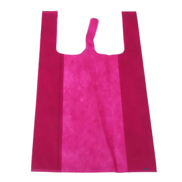 Logo Print Eco Vest Handle T-Shirt Nonwoven Bag , Biodegradable Shopping Pp Nonwoven T Shirt Bag