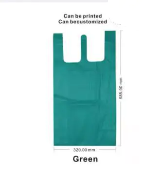 Eco-friendly Vest Bag PP Nonoven Fabric Material W-cut Bags Shopping Bags