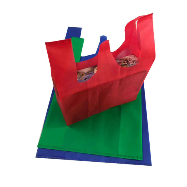 disposable bag w-cut nonwoven bag T-shirt bag manufacturer