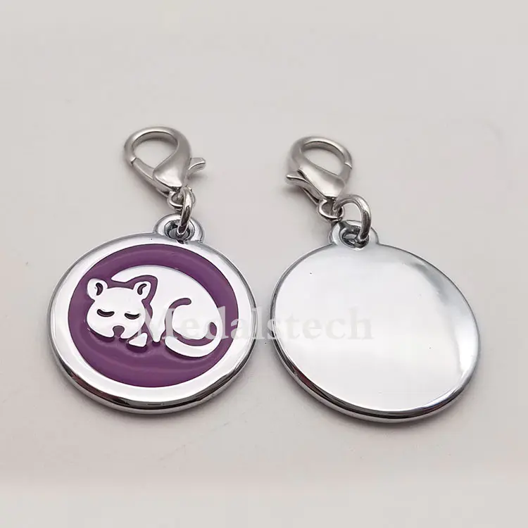 Wholesale Cat Tag In StockDog Id Name Epoxy Resin Dog Tag With Customized Logo