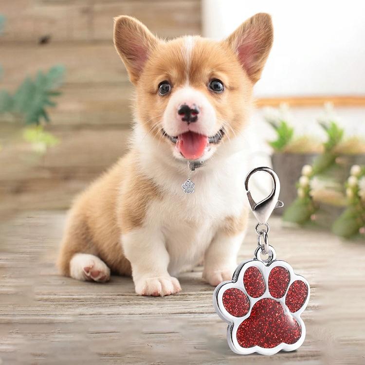 IN Stock Bulk Purple Filled 2.5CM Round Heart Shaped Pet Collar Pet Dog ID Name Tag for Bag Zipper