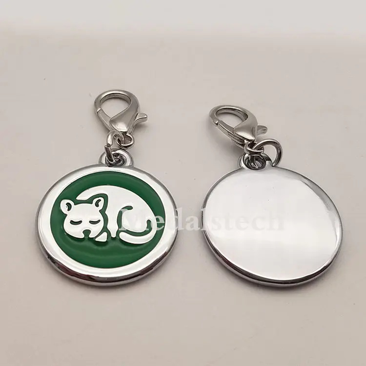 Wholesale Cat Tag In StockDog Id Name Epoxy Resin Dog Tag With Customized Logo