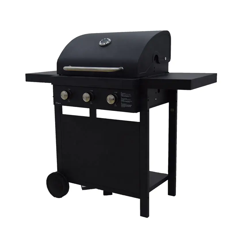 2021 Barbecue Grill Gas 3 Burners Villa BBQ Grills Smokeless BBQ Machine CE Approved