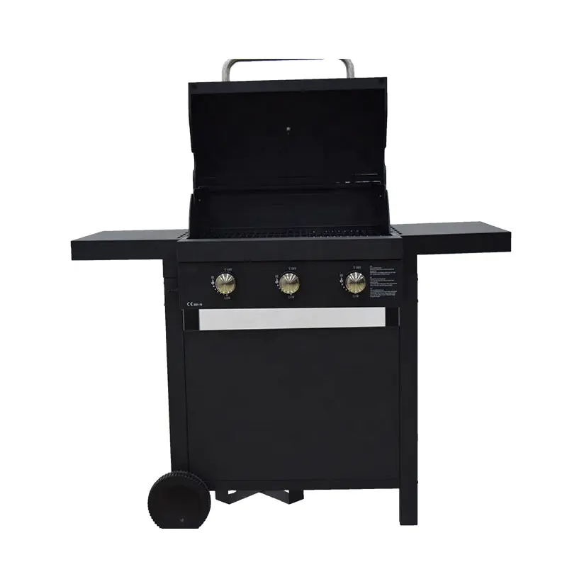 2021 Barbecue Grill Gas 3 Burners Villa BBQ Grills Smokeless BBQ Machine CE Approved