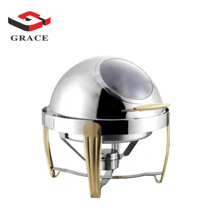 Stainless Steel Chafing dish Dome Buffet Stove with Glass Window