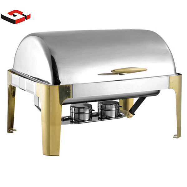 Professional Chafing Dishes - 6 L, Stainless Steel Cover, Mechanical Hinge