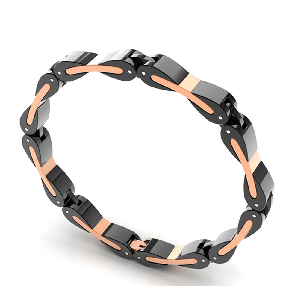 High quality rose gold and black 3161 stainless steel jewelry