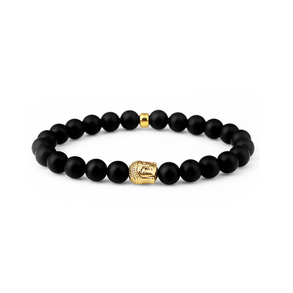 Exquisite black beads cheap buddha bracelet