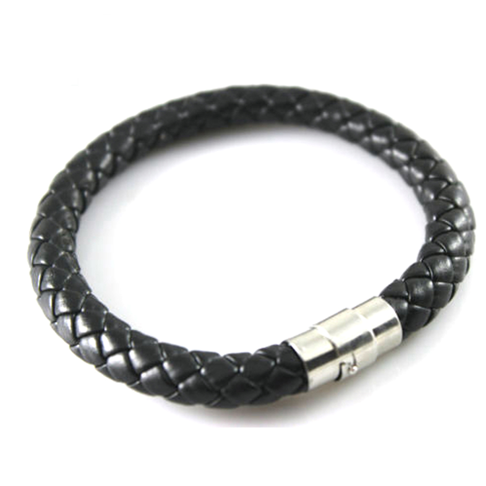 High quality woven design leather cuff bracelets supplies