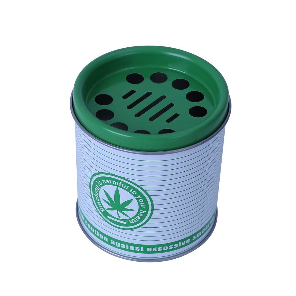 Recyclable Round Ashtray TinMetal Tin Box Custom Ashtray Tin Can