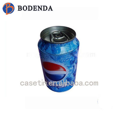 Made in china OEM cola beverages round metal tin money box